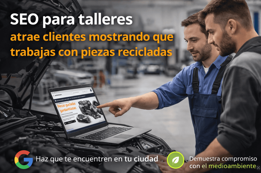 Cómo aplicar SEO en tu taller destacando el uso de piezas recicladas